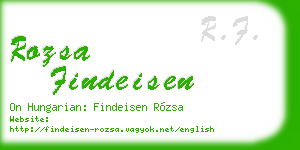 rozsa findeisen business card